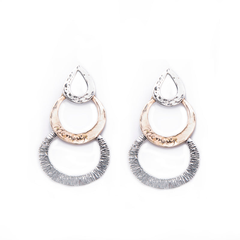 Orecchini Donna Nemoris Argento 925 Bronzo Rosè Cerchi Hypno Pendenti HO03